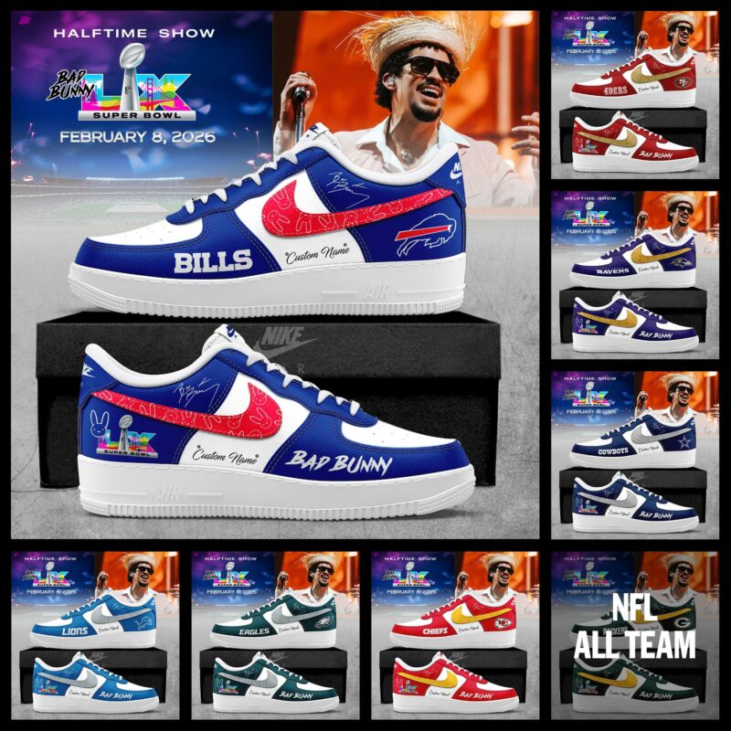 _ NFL x Bad Bunny 2026 Super Bowl LX AF1 Sneakers – All Teams (Custom Name)