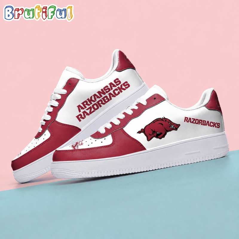 NCAA Arkansas Razorbacks Sporty Air Force 1 Shoes Sneaker