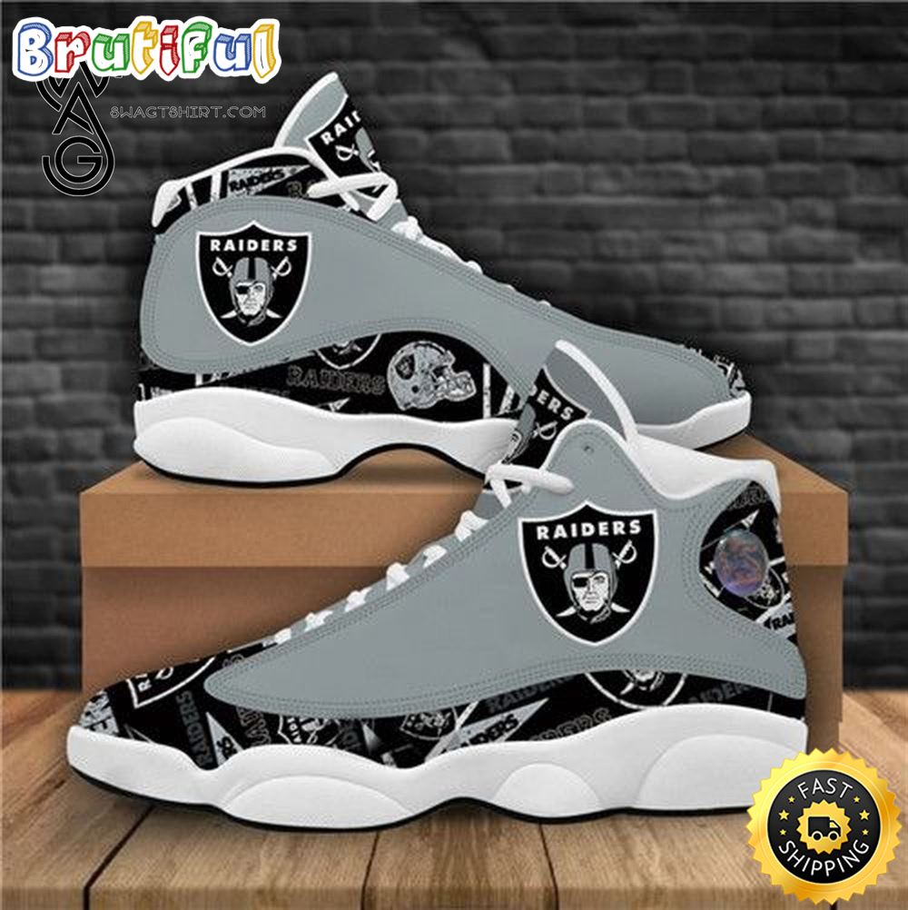 Nfl Oakland Raiders Air Jordan 13 Shoes