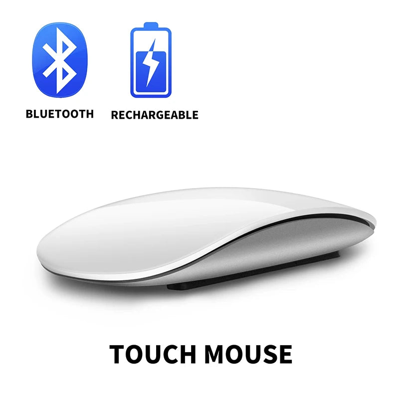 Upgrade Wireless Bluetooth Magic Computer Mouse Rechargeable Touch Slim Ergonomic Dual-Mode Silent PC Mice For Apple Macbook Air
