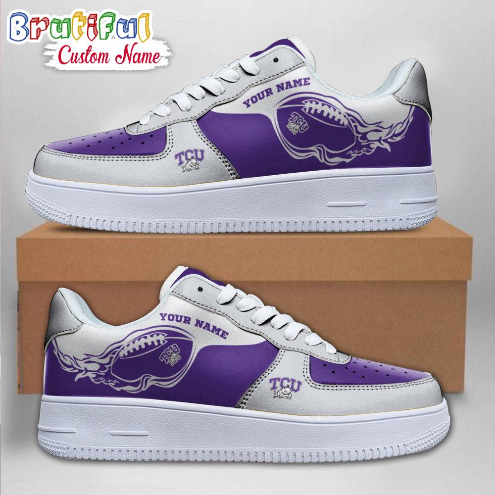 NCAA TCU Horned Frogs Sporty Air Force 1 Shoes Sneaker