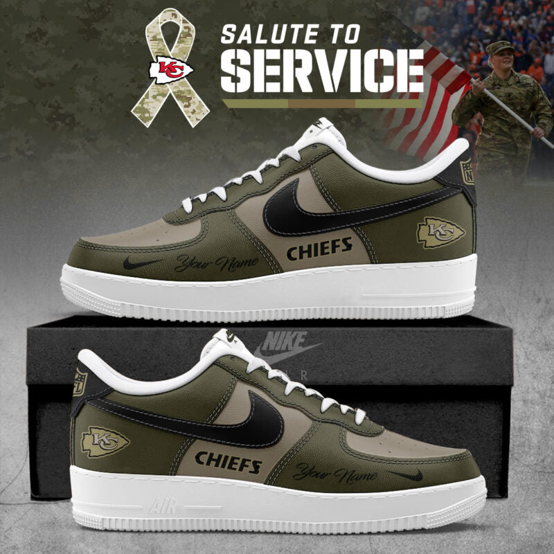 _ Kansas City Chiefs 2025 Salute to Service Special Edition Custom AF1 Sneaker