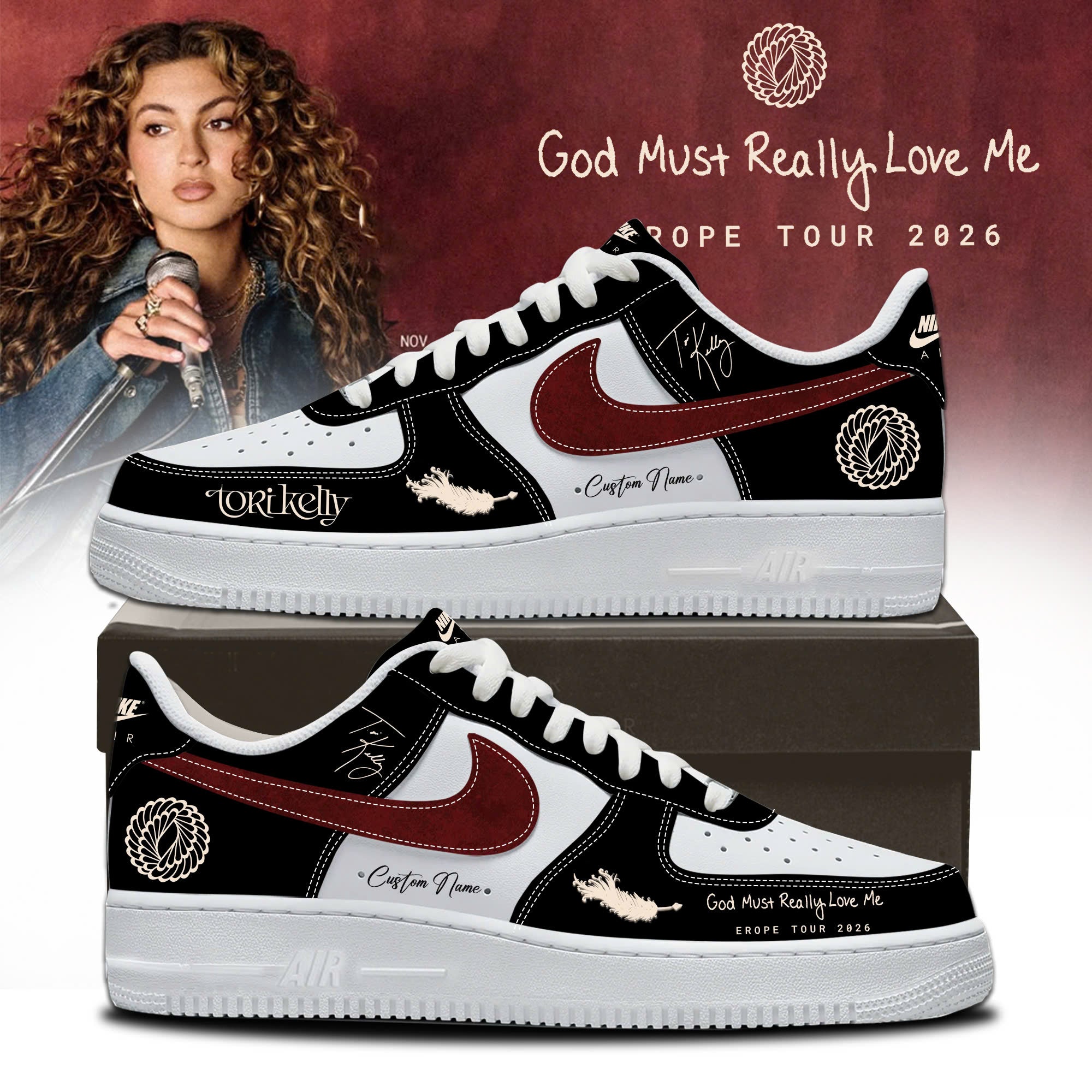_TK the “God Must Really Love Me” Europe Tour 2026 Limited Edition AF1 Sneakers